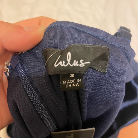 LULUS midnight blue MINI DRESS - Picture 2 of 3